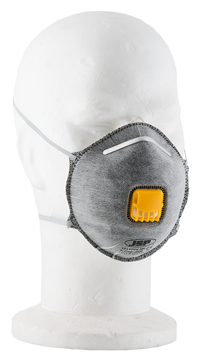 Masque de protection anti-poussières Springfit 436 FFP3 trois plis anti- odeur charbon actif avec valve Typhoon - PAREDES